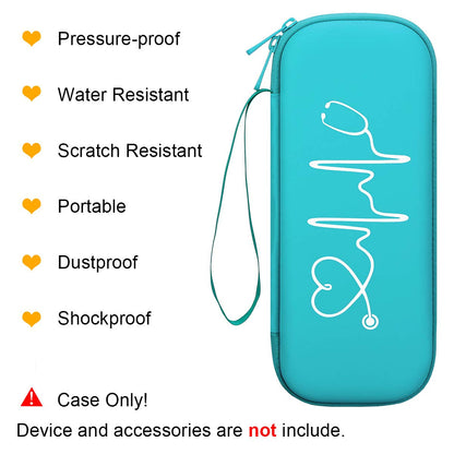 BOVKE Stethoskop Tasche für 3M Littmann Classic III, Lightweight II S.E, Kardiologie IV, MDF Acoustica Lightweight Stethoskope - Extra Tasche passend für Schwesternzubehör für die, Weiß Rosegold