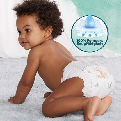 Pampers Harmonie Nappies Size 1, 180 Nappies, 2 kg - 5 kg, Gentle Skin Protection with 100% Pampers Protection