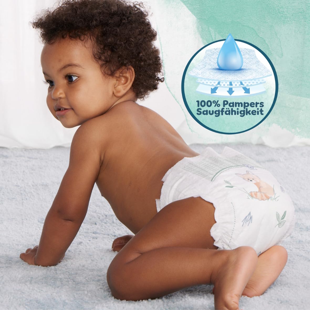 Pampers Harmonie Nappies Size 4, 174 Nappies, 9 kg - 14 kg, Gentle Skin Protection with 100% Pampers Protection