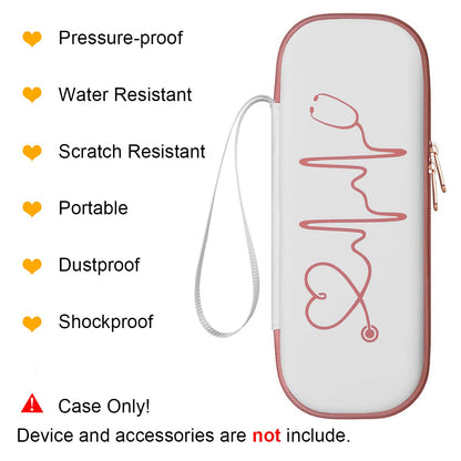 BOVKE Stethoskop Tasche für 3M Littmann Classic III, Lightweight II S.E, Kardiologie IV, MDF Acoustica Lightweight Stethoskope - Extra Tasche passend für Schwesternzubehör für die, Weiß Rosegold