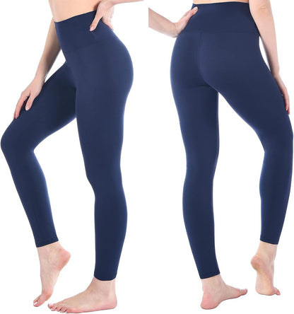 SINOPHANT Women's High Waist Opaque Leggings with Abdominal Control for Sports Yoga Gym