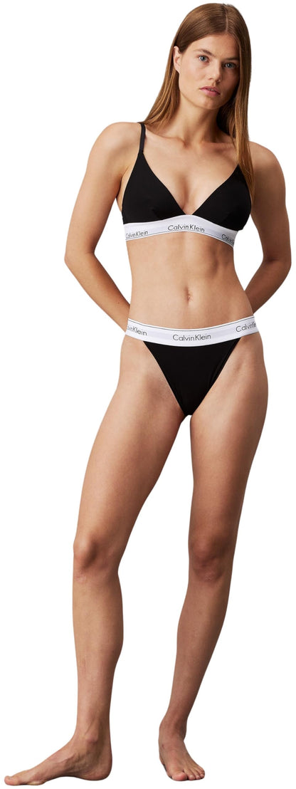 Calvin Klein Women's Triangle Bikini Top Triangle Rp Logo Waistband