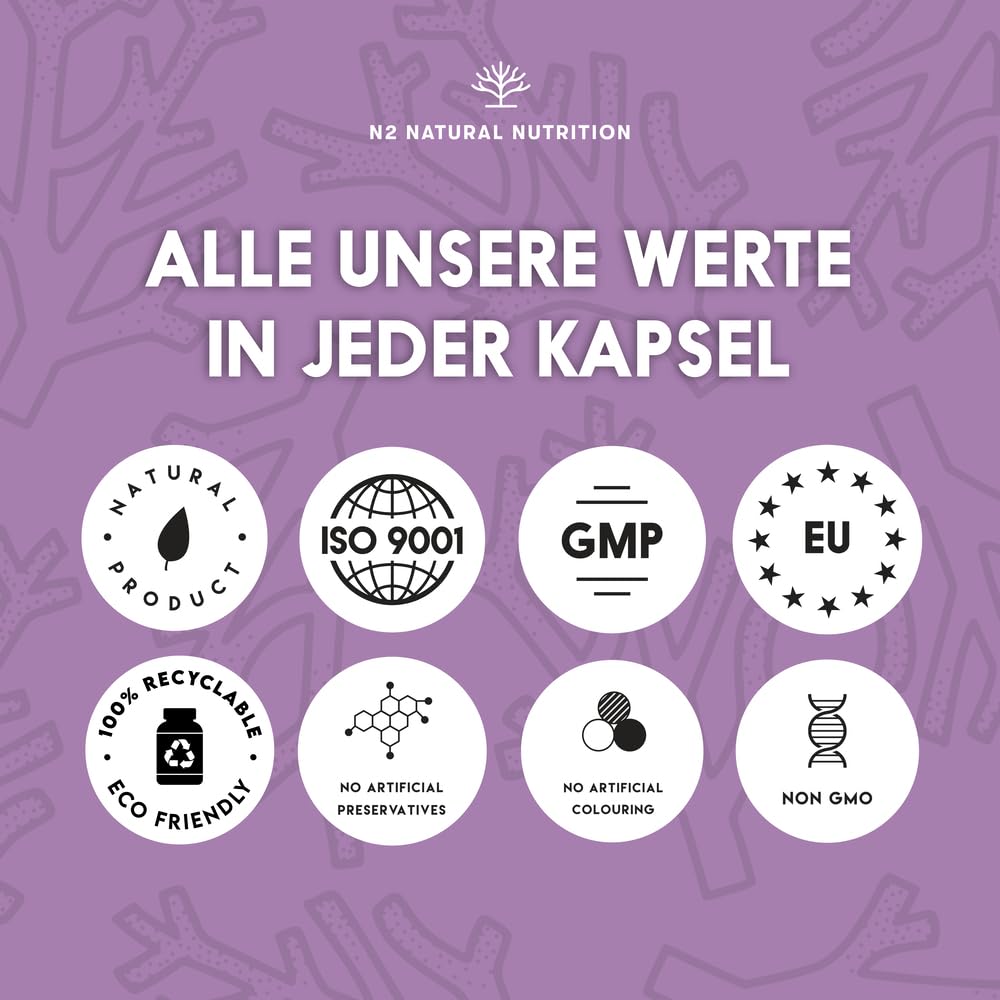 Marine collagen hydrolysate capsules high-dose hyaluronic acid, vitamin C. Joint bone and skin care, anti-ageing. Premium Peptan collagen 90 Vegetable capsules CE. N2 Natural Nutrition