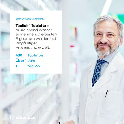 Biotin High Dose with Selenium and Zinc for Hair Growth, Skin and Nails, 365 Vegan Tablets for 1 Year, Biotin High Dose 10,000 mcg, Made in Germany