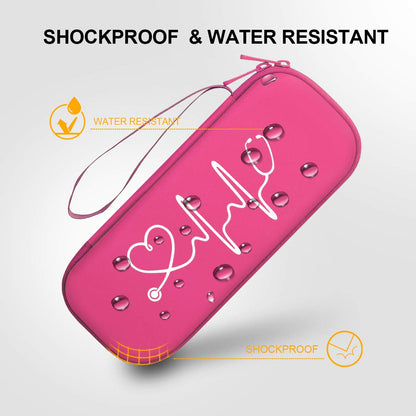 BOVKE Stethoskop Tasche für 3M Littmann Classic III, Lightweight II S.E, Kardiologie IV, MDF Acoustica Lightweight Stethoskope - Extra Tasche passend für Schwesternzubehör für die, Weiß Rosegold