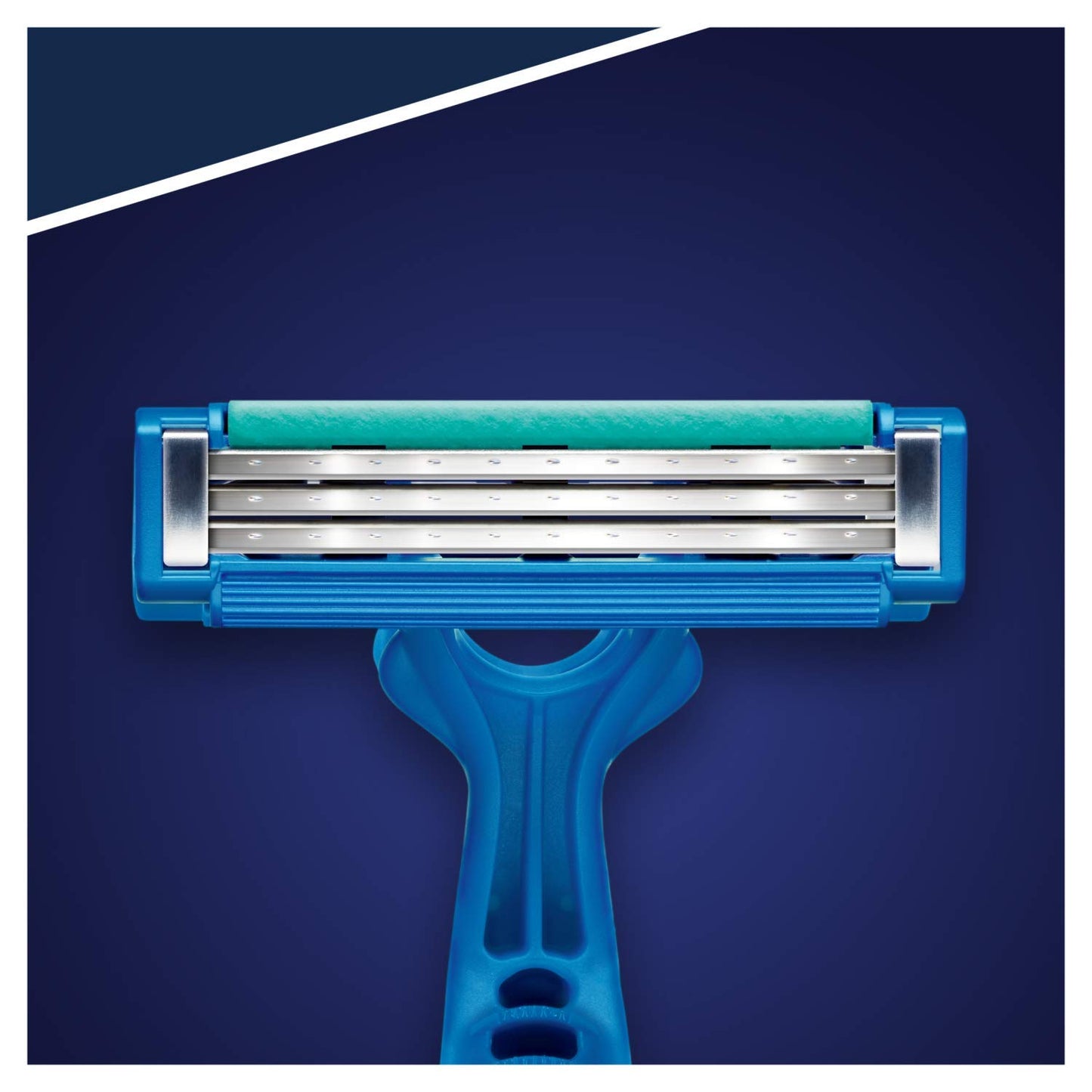 Gillette Blue3 Simple Men's Disposable Razor, 8 Razors with Triple Blade, Wet Razor with Fixed Blade Head, Moisture Strips
