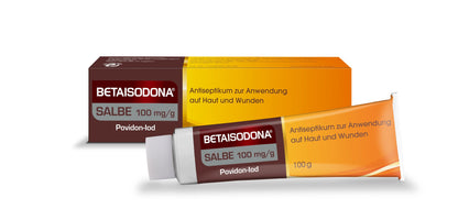 Betaisodona® Salbe 100 g – Antiseptische Wundsalbe mit Povidon-Iod – gegen 99,9% der Keime, sanft & hautverträglich – auch für Kinder ab 1 Jahr – ohne Brennen, ideal für die Hausapotheke