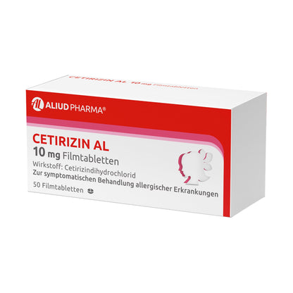 ALIUD PHARMA Cetirizine AL 10 mg, 50 tablets: anti-allergic agent for symptomatic treatment of allergic rhinitis