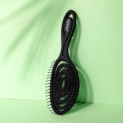 Ninabella Hair Brush without Pulling - Brush for Men and Women - Detangler Brush Also for Curls & Long Hair - Detangling Brush Hair Brushes - Black