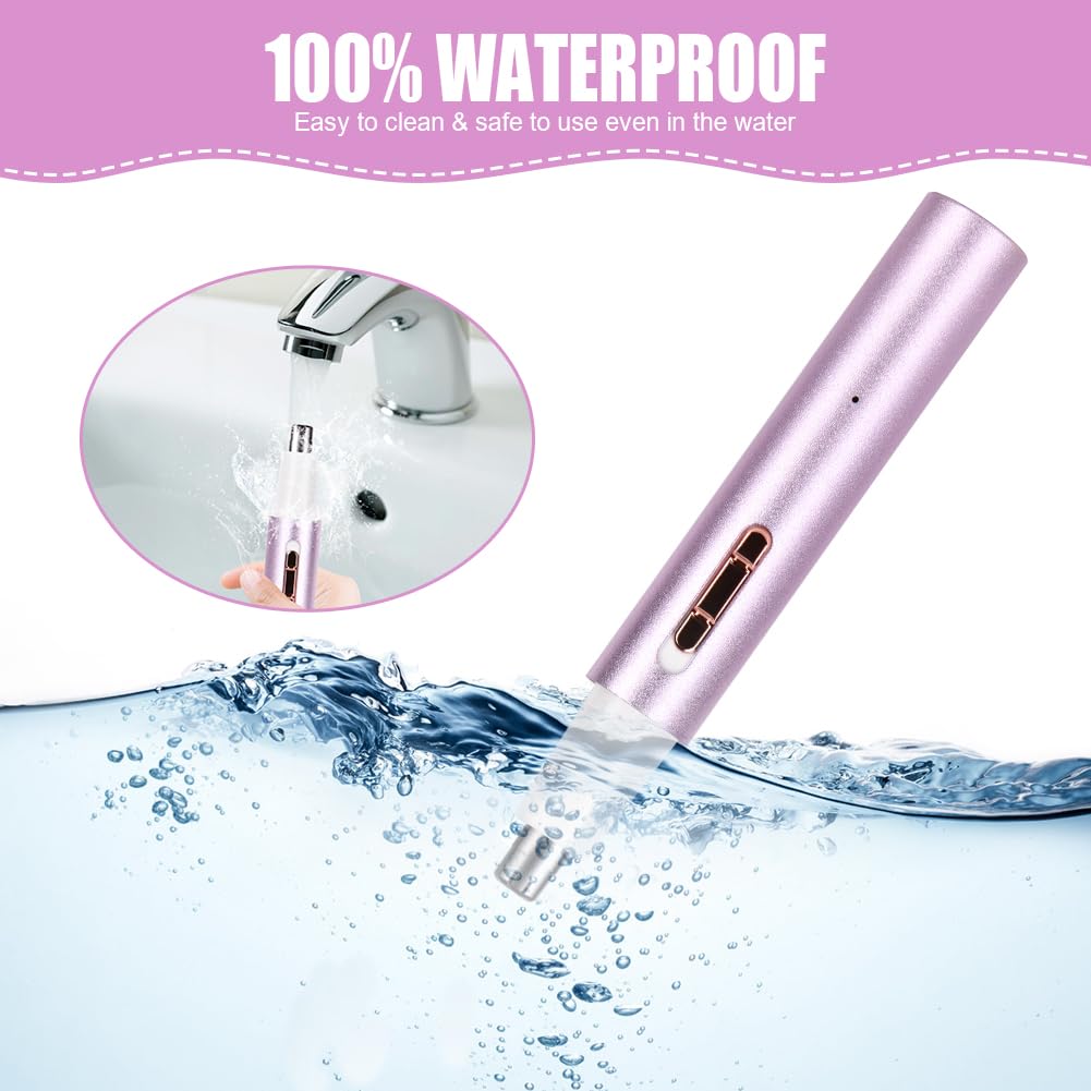 ACWOO Electric Shaver for Women, 4-in-1 Electric Women's Razor, Painless Intimate Shaver for Women, Hair Trimmer for Face, Nose, Armpits, Intimate Area, Bikini Area, USB Charging