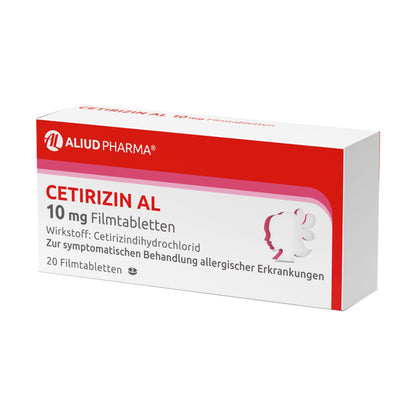 ALIUD PHARMA Cetirizine AL 10 mg, 50 tablets: anti-allergic agent for symptomatic treatment of allergic rhinitis