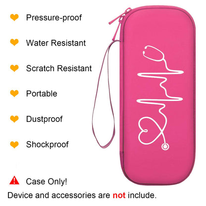 BOVKE Stethoskop Tasche für 3M Littmann Classic III, Lightweight II S.E, Kardiologie IV, MDF Acoustica Lightweight Stethoskope - Extra Tasche passend für Schwesternzubehör für die, Weiß Rosegold