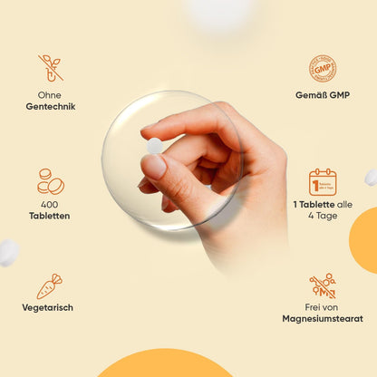 Vitamin D3 4000 IE - 400 Tabletten (1 Tablette alle 4 Tage) - Sonnenvitamin - Frei von Magnesiumstearat, Ohne Gentechnik, Vegatarisch - Cholecalciferol Vitamin D von WeightWorld