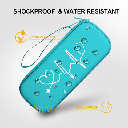 BOVKE Stethoskop Tasche für 3M Littmann Classic III, Lightweight II S.E, Kardiologie IV, MDF Acoustica Lightweight Stethoskope - Extra Tasche passend für Schwesternzubehör für die, Weiß Rosegold