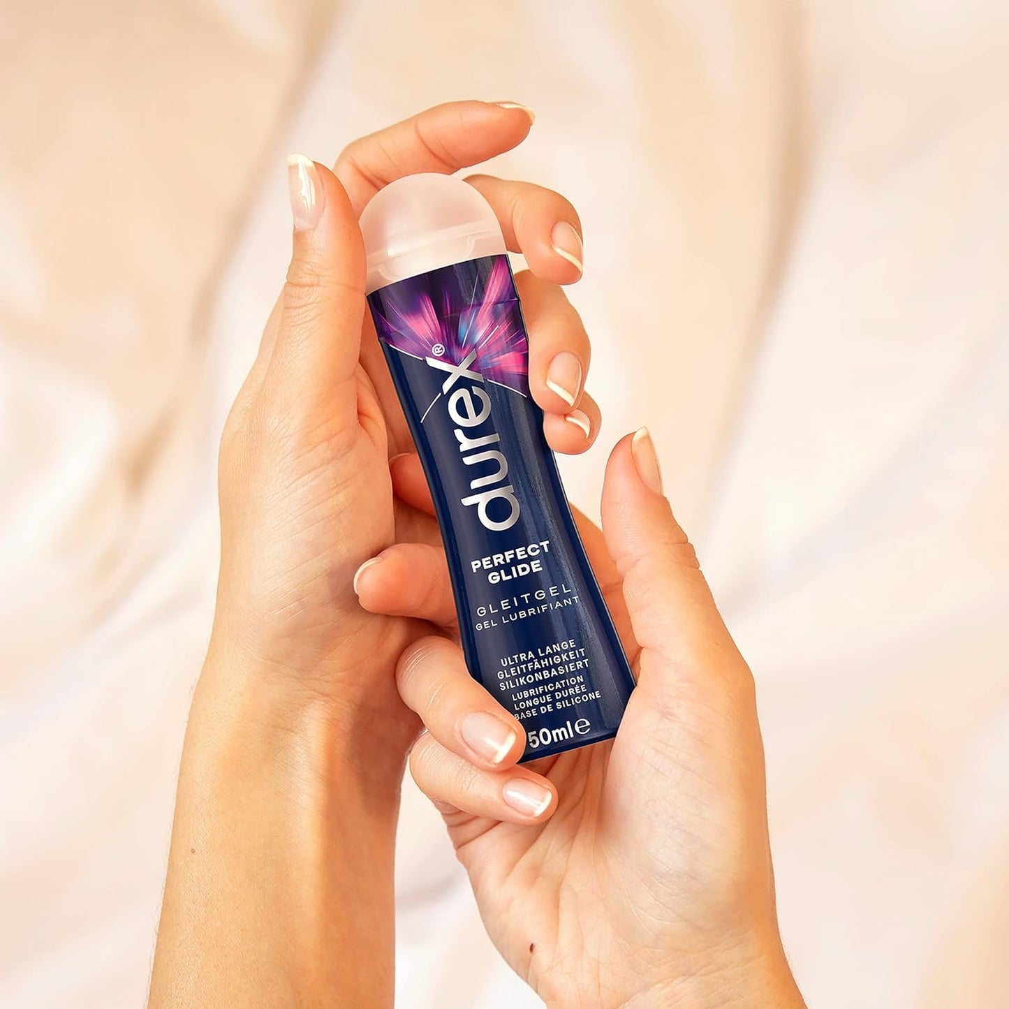 Durex Perfect Glide Lubricant, Silicone-Based Gel, Long-Lasting, Ideal for Anal Sex, 2 x 100 ml