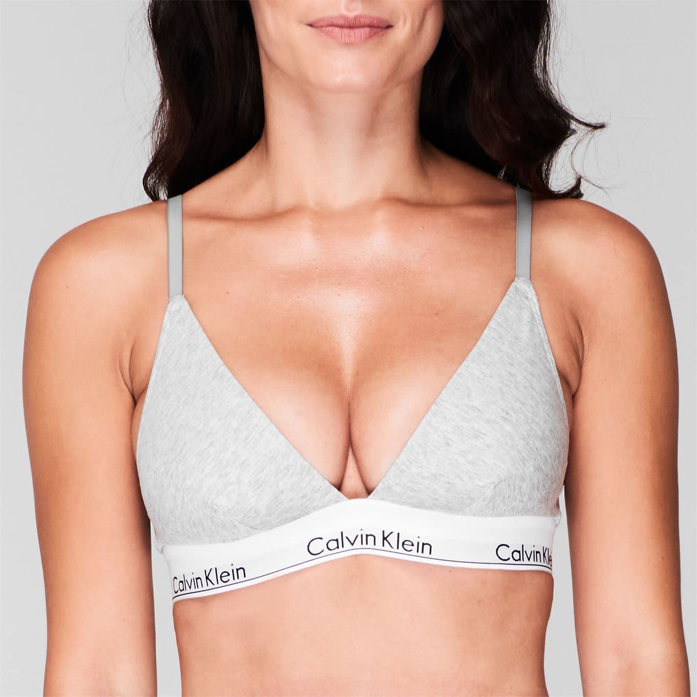 Calvin Klein Women's Triangle Bikini Top Triangle Rp Logo Waistband