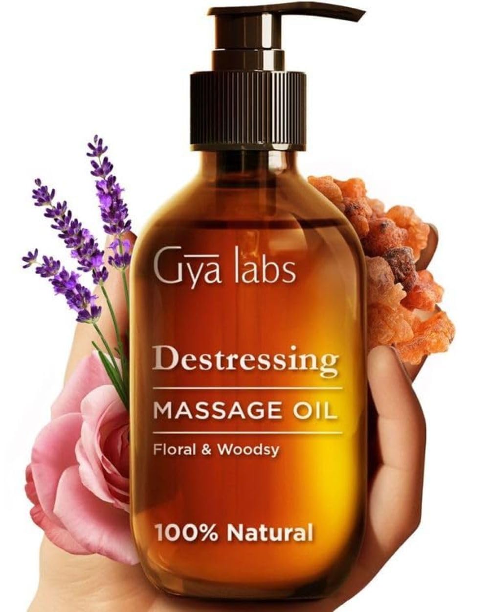Gya Labs Lavendel Massageöle - 100% Reines Natürliches Aromatherapie Massageöl zur Körperentspannung für Männer und Frauen - Hergestellt mit Jojoba, Argan und Lavendel