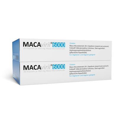 MacAviril® 6000 | From Your Pharmacy | 100% Peruvian Maca | High Dose | High Purity | Made in Germany