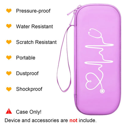 BOVKE Stethoskop Tasche für 3M Littmann Classic III, Lightweight II S.E, Kardiologie IV, MDF Acoustica Lightweight Stethoskope - Extra Tasche passend für Schwesternzubehör für die, Weiß Rosegold