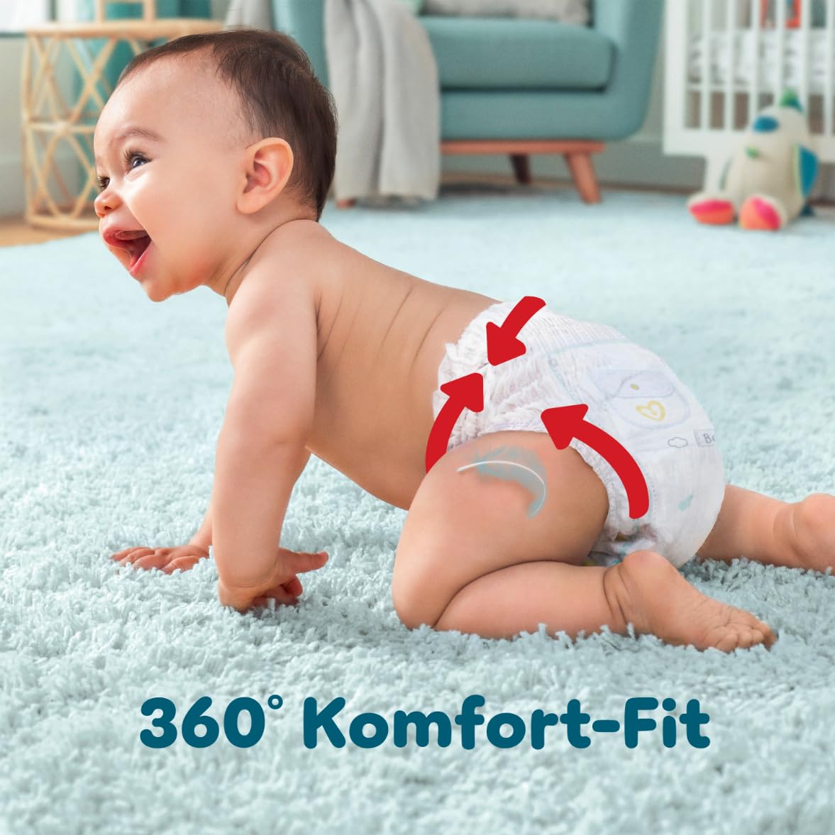 Pampers Premium Protection Pants Size 5, 144 Nappies, 11 kg - 17 kg, with 360° Fit and 2 x Wider Cuffs than Before for Our Best Comfort and Protection