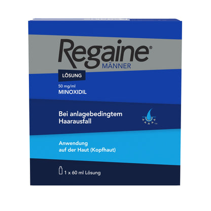 REGAINE Männer Lösung: Mit 50 mg/ml Minoxidil (5%) bei erblich bedingtem Haarausfall, 3-Monatspackung, 3 x 60 ml