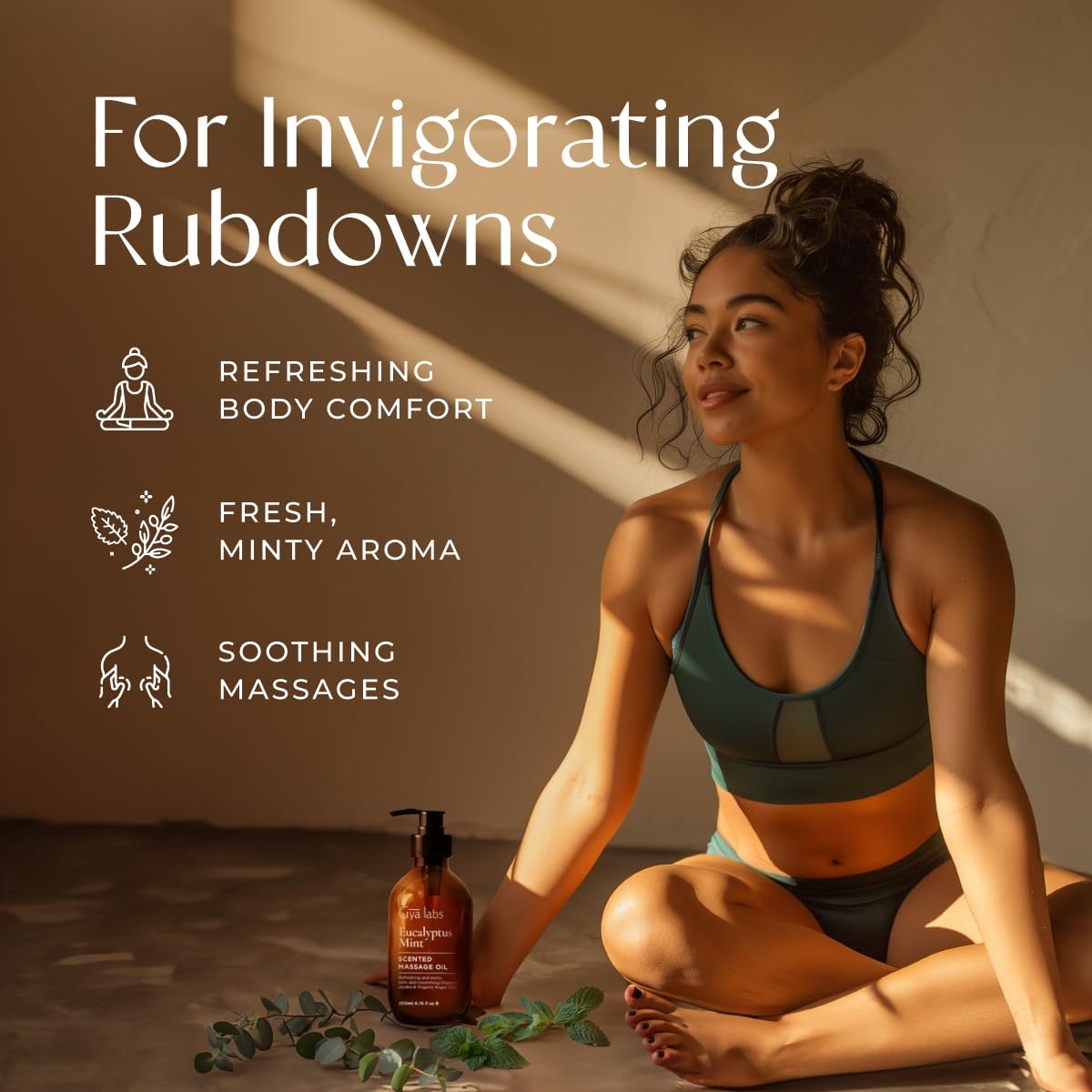 Gya Labs Lavendel Massageöle - 100% Reines Natürliches Aromatherapie Massageöl zur Körperentspannung für Männer und Frauen - Hergestellt mit Jojoba, Argan und Lavendel