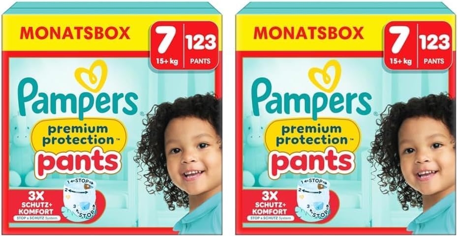 Pampers Premium Protection Pants Size 5, 144 Nappies, 11 kg - 17 kg, with 360° Fit and 2 x Wider Cuffs than Before for Our Best Comfort and Protection