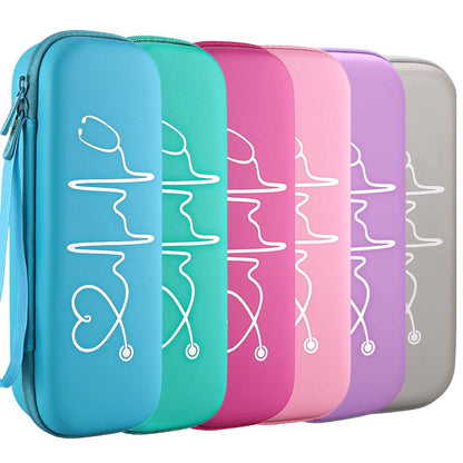 BOVKE Stethoskop Tasche für 3M Littmann Classic III, Lightweight II S.E, Kardiologie IV, MDF Acoustica Lightweight Stethoskope - Extra Tasche passend für Schwesternzubehör für die, Weiß Rosegold