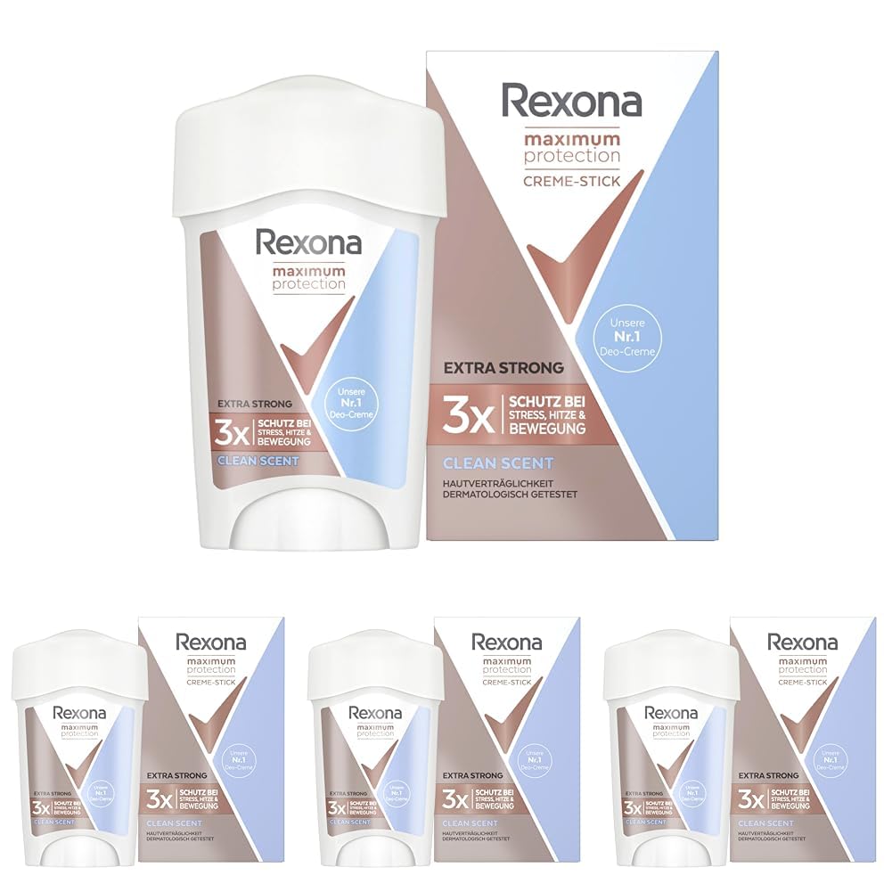 Rexona Maximum Protection Women’s Travel Deodorant Cream, Clean Scent, 45 ml