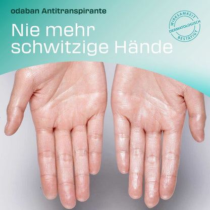 ODABAN Antitranspirant Deo Spray gegen starkes Schwitzen I Anti Schweiß Deo bei Hyperhidrose, Schwitzen am Kopf, schwitzige Hände I Anti transpirant für Männer & Frauen mit Langzeitschutz 30ml