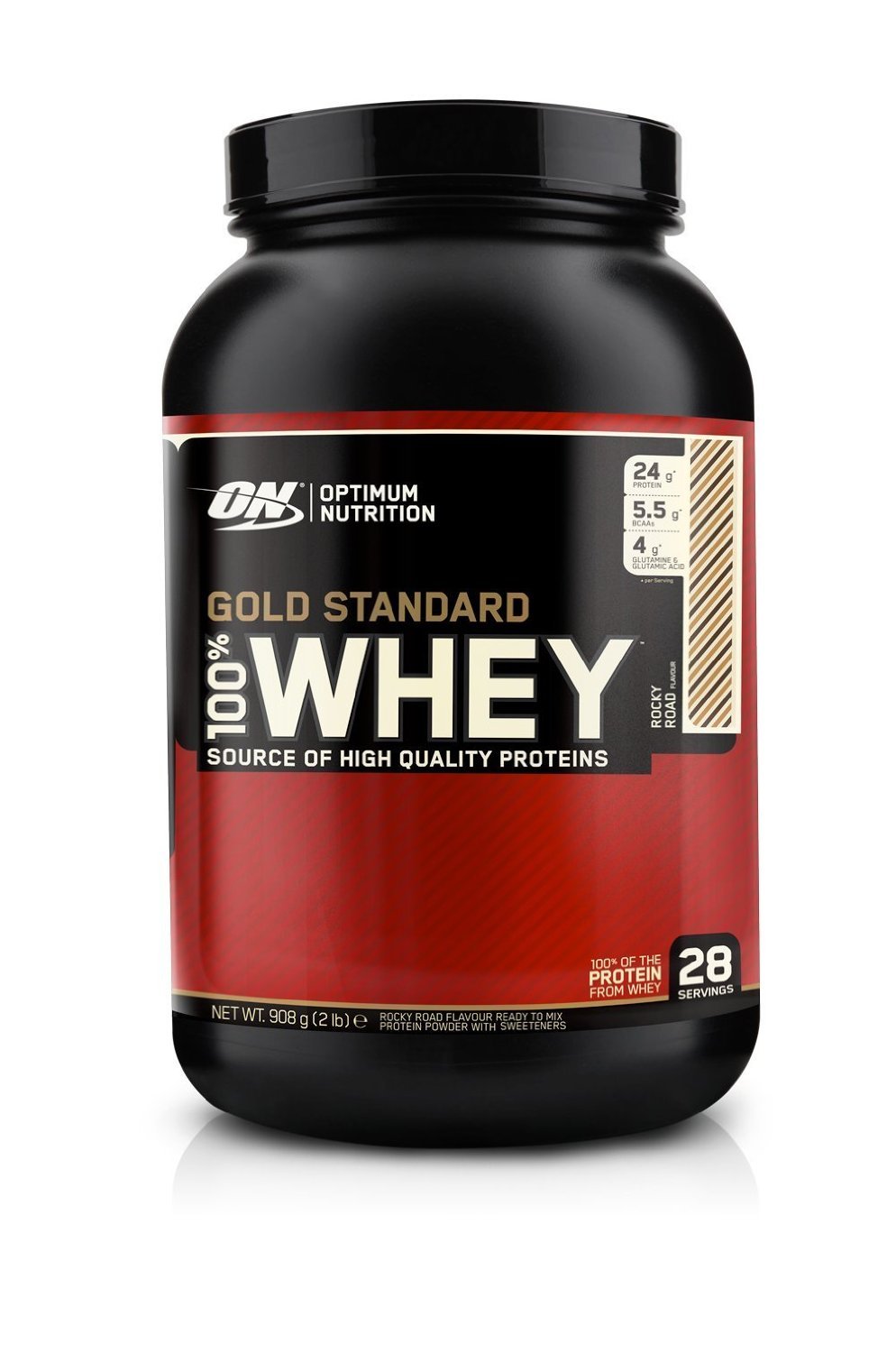 Optimum Nutrition Gold Standard 100% Whey, Proteinpulver, Geschmack Delicious Strawberry, 900g, 30 Portionen