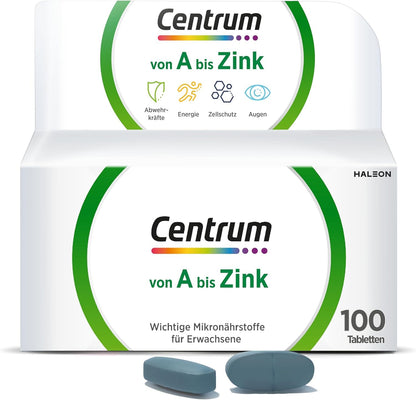 Centrum From A to Zinc Multivitamin - Multivitamin Tablets with Vitamin A-Z as a High-Quality Dietary Supplement for Daily Complete Supply - Vitamins, Minerals, Trace Elements - Pack of 180