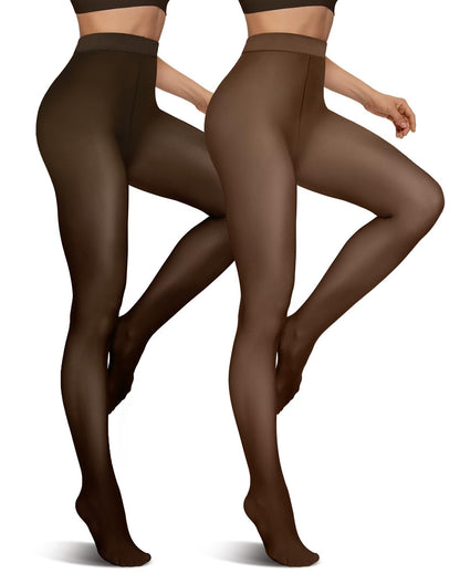 Vertvie Thermal Tights Women's Lined Fleece Tights Winter Thick Thermal Trump Trousers Warm Winter Tights Leggings Plush Tights