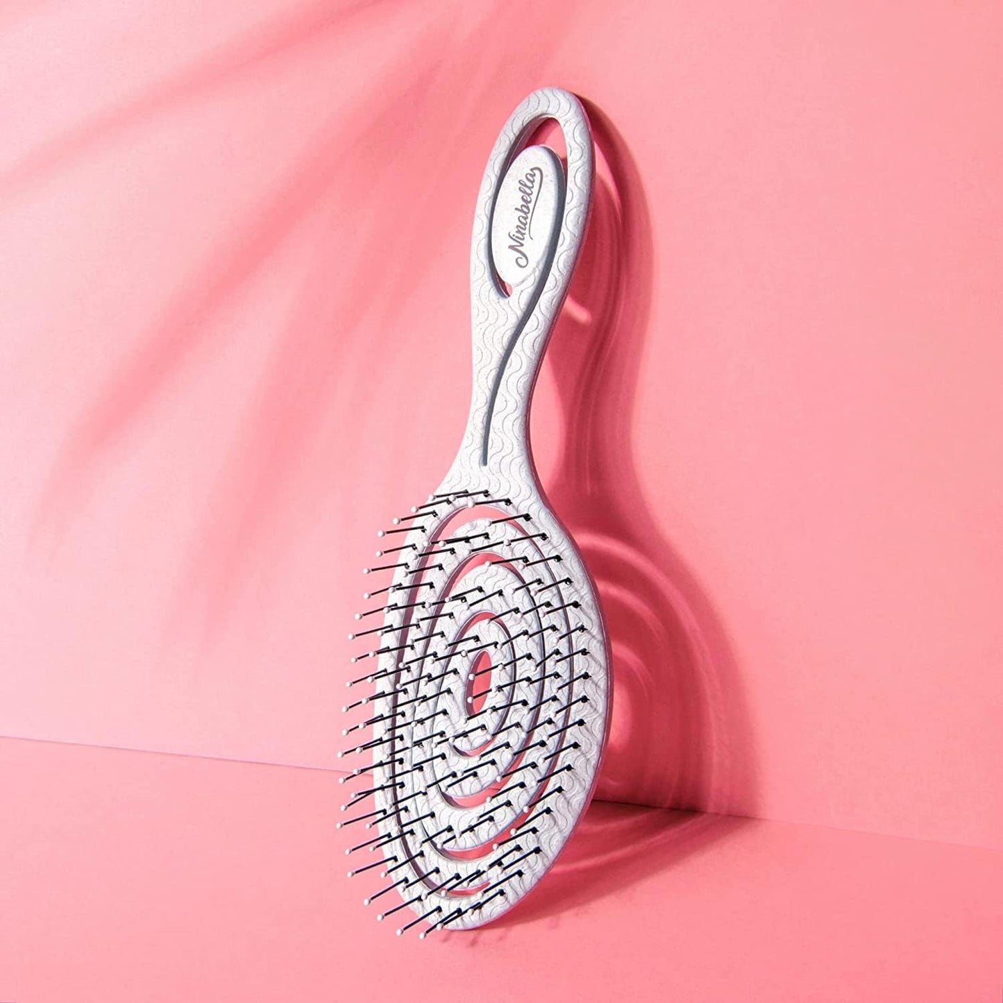 Ninabella Hair Brush without Pulling - Brush for Men and Women - Detangler Brush Also for Curls & Long Hair - Detangling Brush Hair Brushes - Black