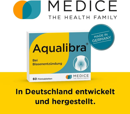 Aqualibra 60 Filmtabletten - bei Blasenentzündung & Harnwegsinfektion - ohne Antibiotika - pflanzlich - ab 12 Jahre