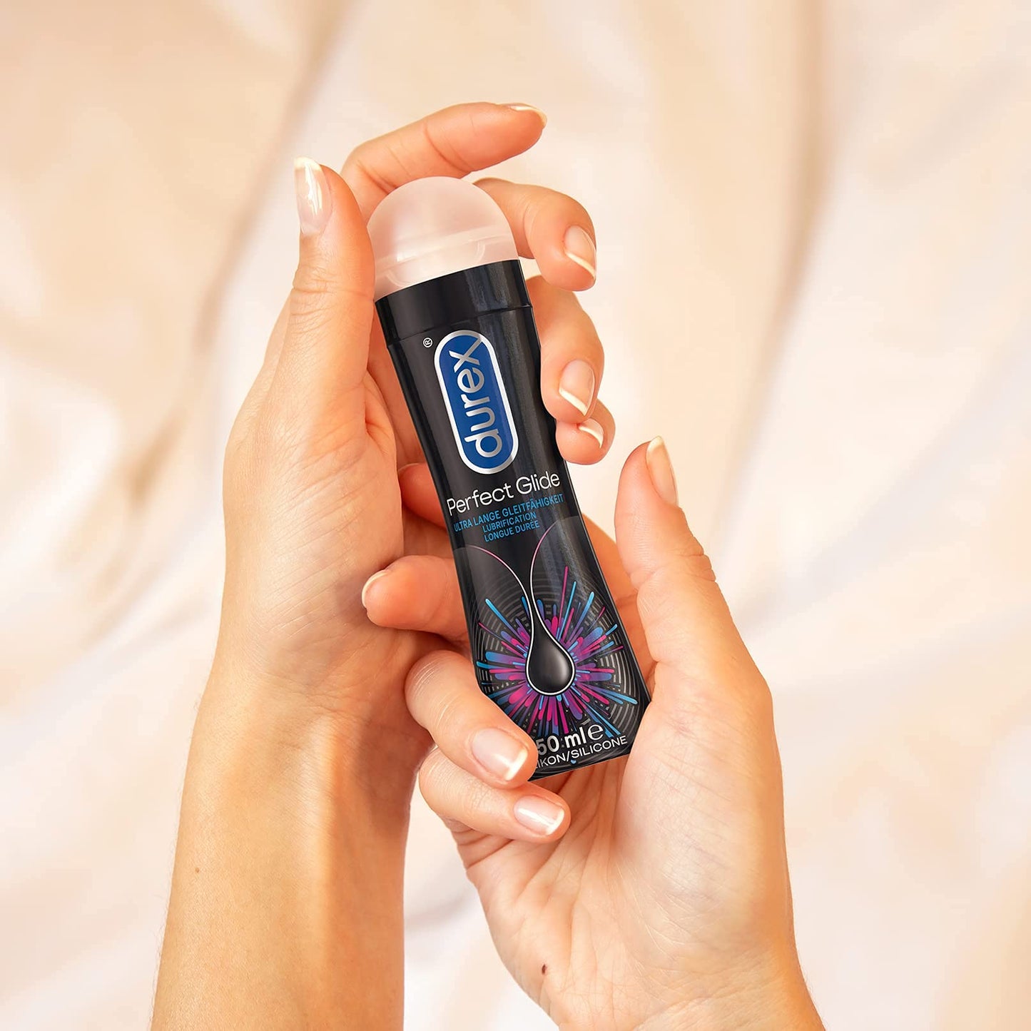 Durex Perfect Glide Lubricant, Silicone-Based Gel, Long-Lasting, Ideal for Anal Sex, 2 x 100 ml