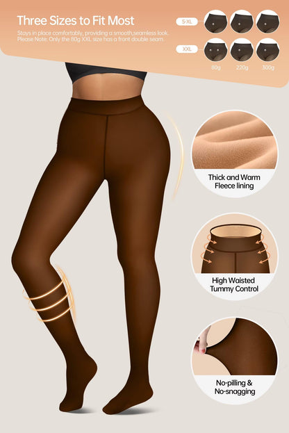 Vertvie Thermal Tights Women's Lined Fleece Tights Winter Thick Thermal Trump Trousers Warm Winter Tights Leggings Plush Tights