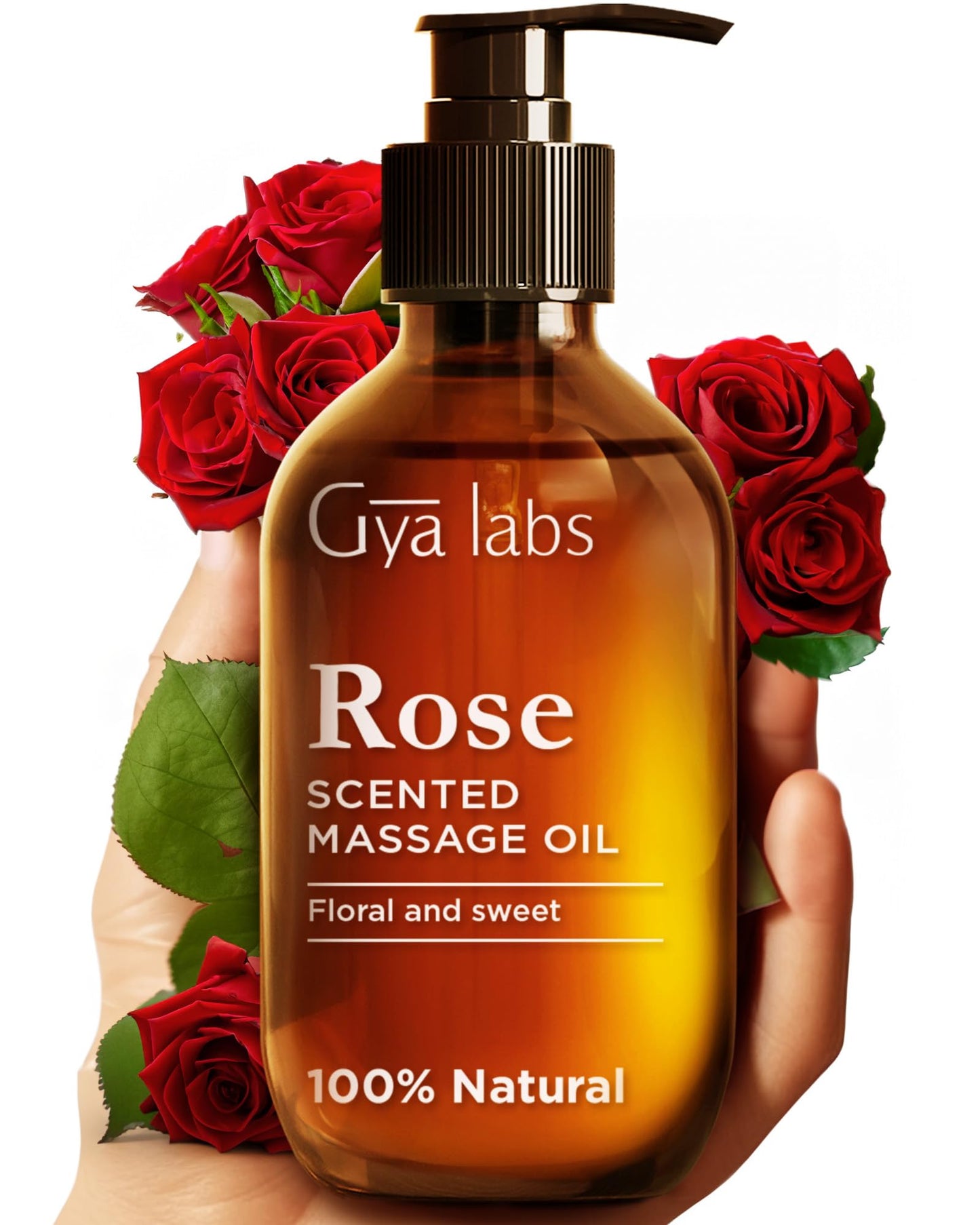 Gya Labs Lavendel Massageöle - 100% Reines Natürliches Aromatherapie Massageöl zur Körperentspannung für Männer und Frauen - Hergestellt mit Jojoba, Argan und Lavendel