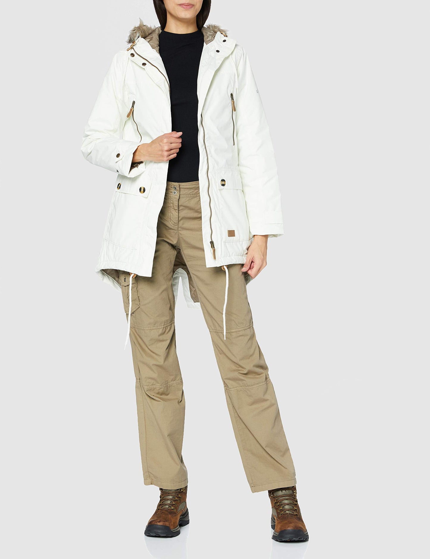 Trespass Clea Women's Jacket, Waterproof with Roll-Up Hood