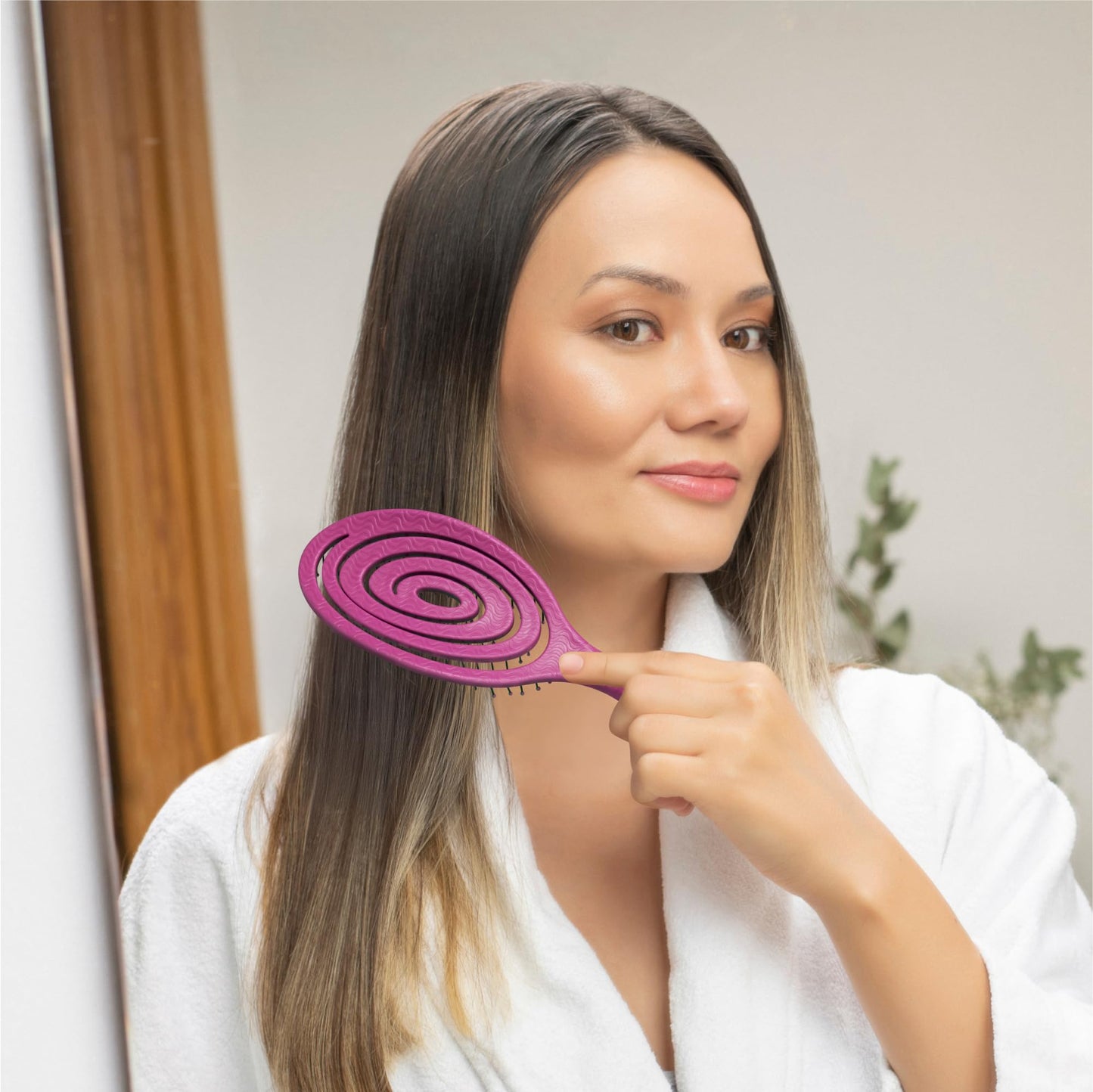 Ninabella Hair Brush without Pulling - Brush for Men and Women - Detangler Brush Also for Curls & Long Hair - Detangling Brush Hair Brushes - Black