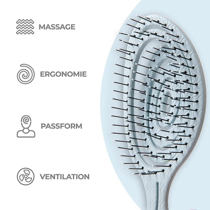 Ninabella Hair Brush without Pulling - Brush for Men and Women - Detangler Brush Also for Curls & Long Hair - Detangling Brush Hair Brushes - Black