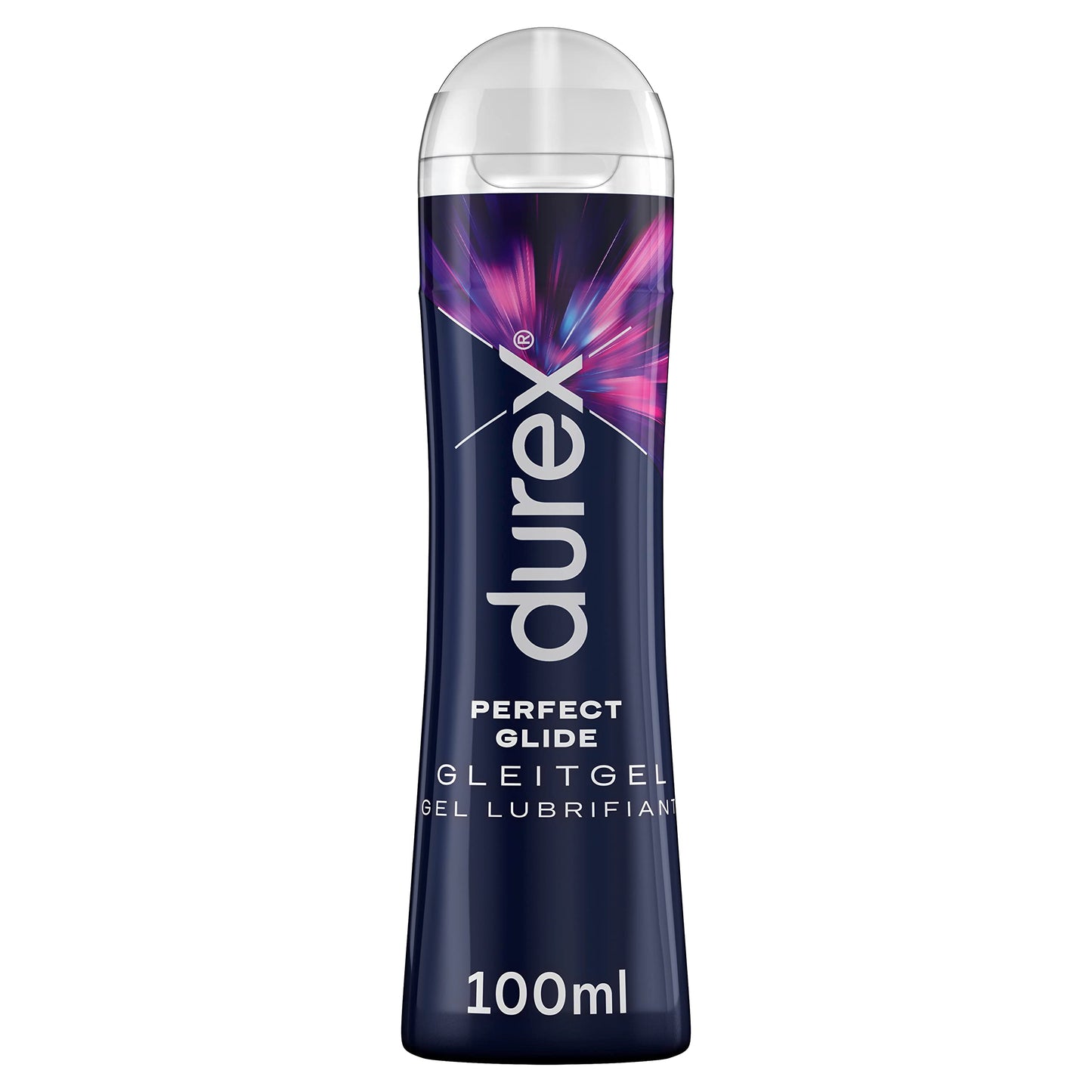 Durex Perfect Glide Lubricant, Silicone-Based Gel, Long-Lasting, Ideal for Anal Sex, 2 x 100 ml