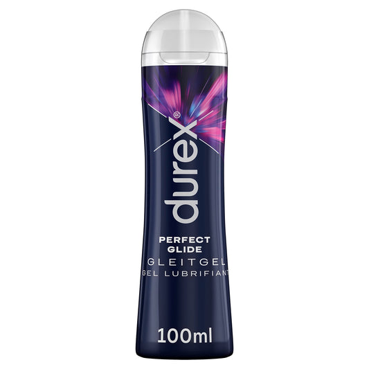 Durex Perfect Glide Lubricant, Silicone-Based Gel, Long-Lasting, Ideal for Anal Sex, 2 x 100 ml