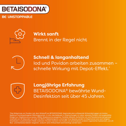 Betaisodona® Salbe 100 g – Antiseptische Wundsalbe mit Povidon-Iod – gegen 99,9% der Keime, sanft & hautverträglich – auch für Kinder ab 1 Jahr – ohne Brennen, ideal für die Hausapotheke