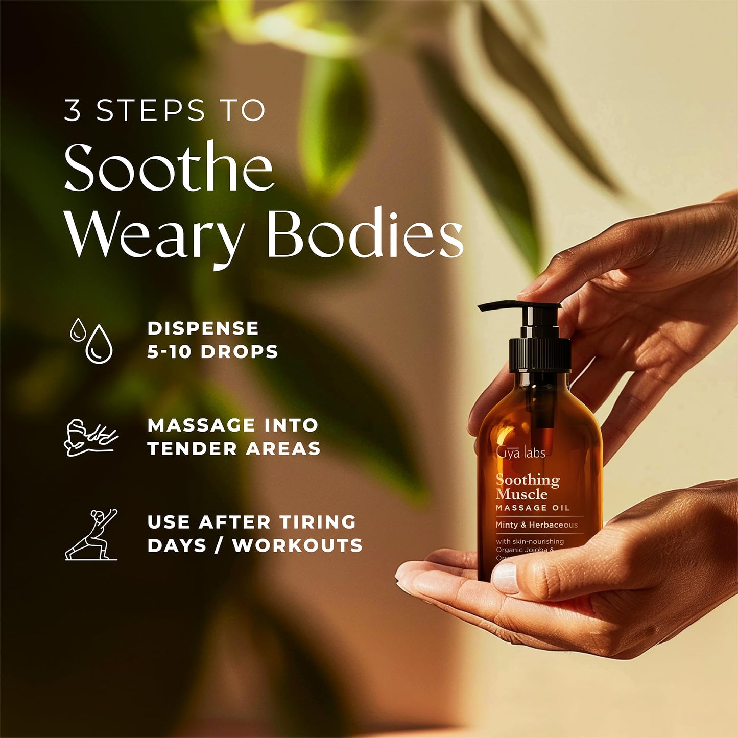 Gya Labs Lavendel Massageöle - 100% Reines Natürliches Aromatherapie Massageöl zur Körperentspannung für Männer und Frauen - Hergestellt mit Jojoba, Argan und Lavendel