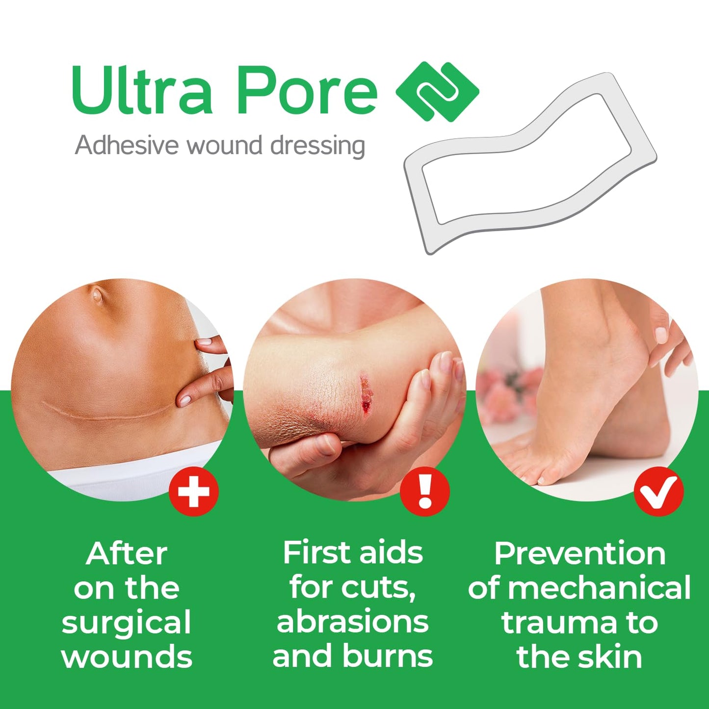 Medrull Steriler Wundverband 6x7 cm Sterile Wundpflaster ULTRA PORE Starke Klebekraft - Schützt bei Schnittwunden & Kratzern Pflaster Einzeln verpackt 50 Stück