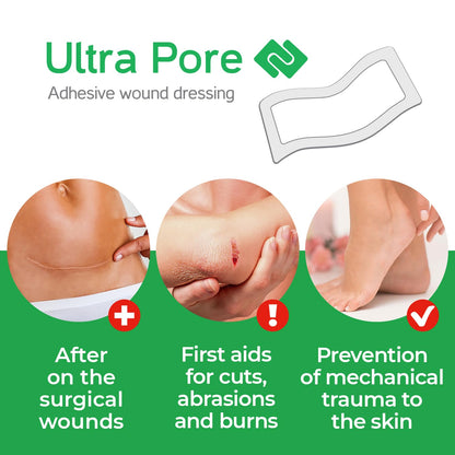 Medrull Steriler Wundverband 6x7 cm Sterile Wundpflaster ULTRA PORE Starke Klebekraft - Schützt bei Schnittwunden & Kratzern Pflaster Einzeln verpackt 50 Stück