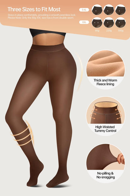 Vertvie Thermal Tights Women's Lined Fleece Tights Winter Thick Thermal Trump Trousers Warm Winter Tights Leggings Plush Tights