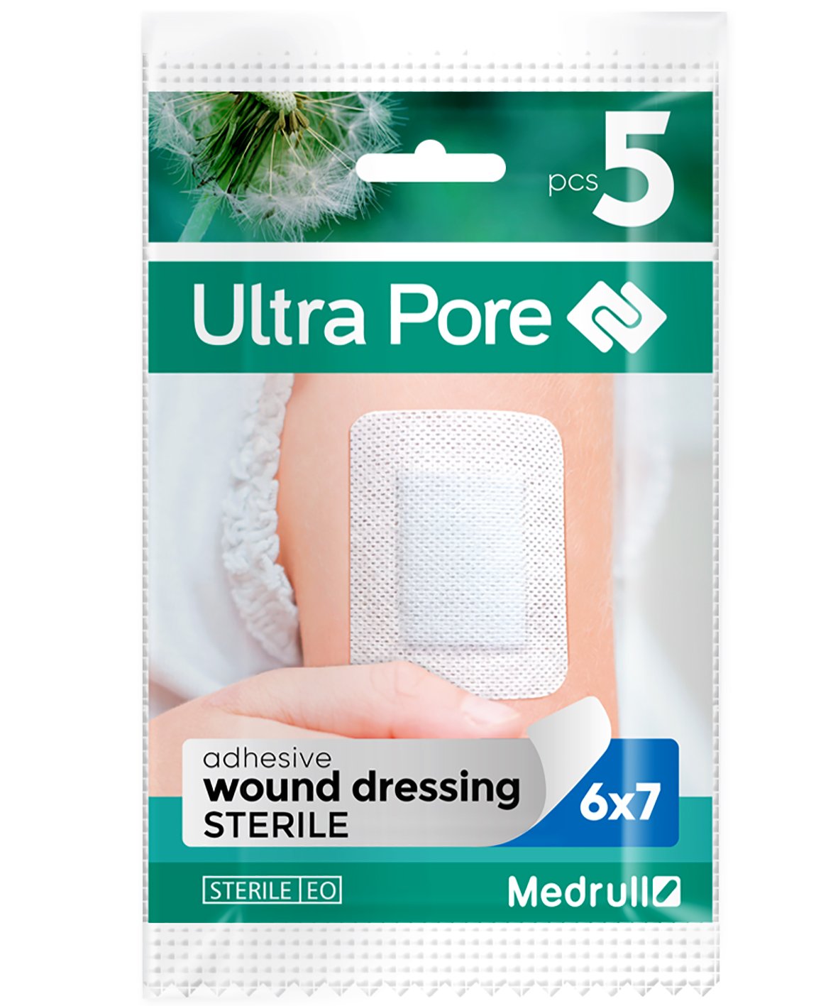 Medrull Steriler Wundverband 6x7 cm Sterile Wundpflaster ULTRA PORE Starke Klebekraft - Schützt bei Schnittwunden & Kratzern Pflaster Einzeln verpackt 50 Stück