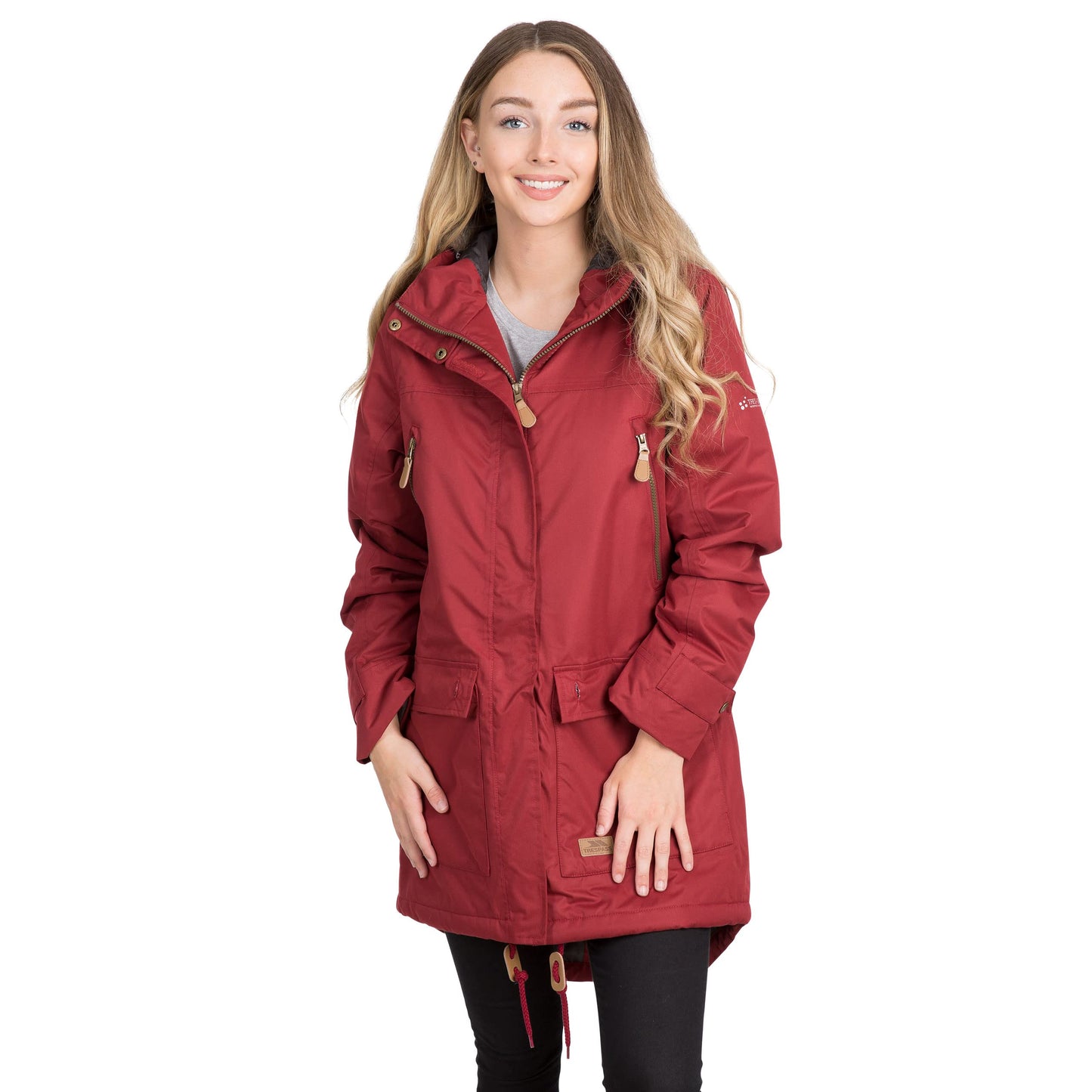 Trespass Clea Women's Jacket, Waterproof with Roll-Up Hood